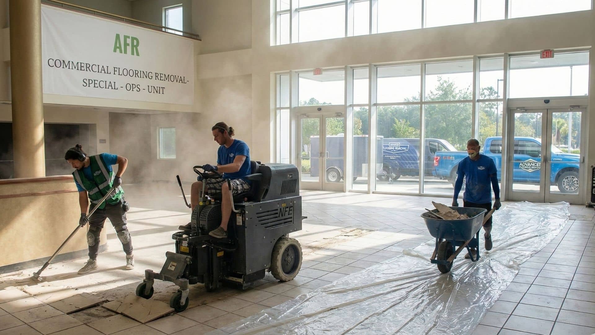 Advanced Flooring Removal team at work in Jacksonville, FL