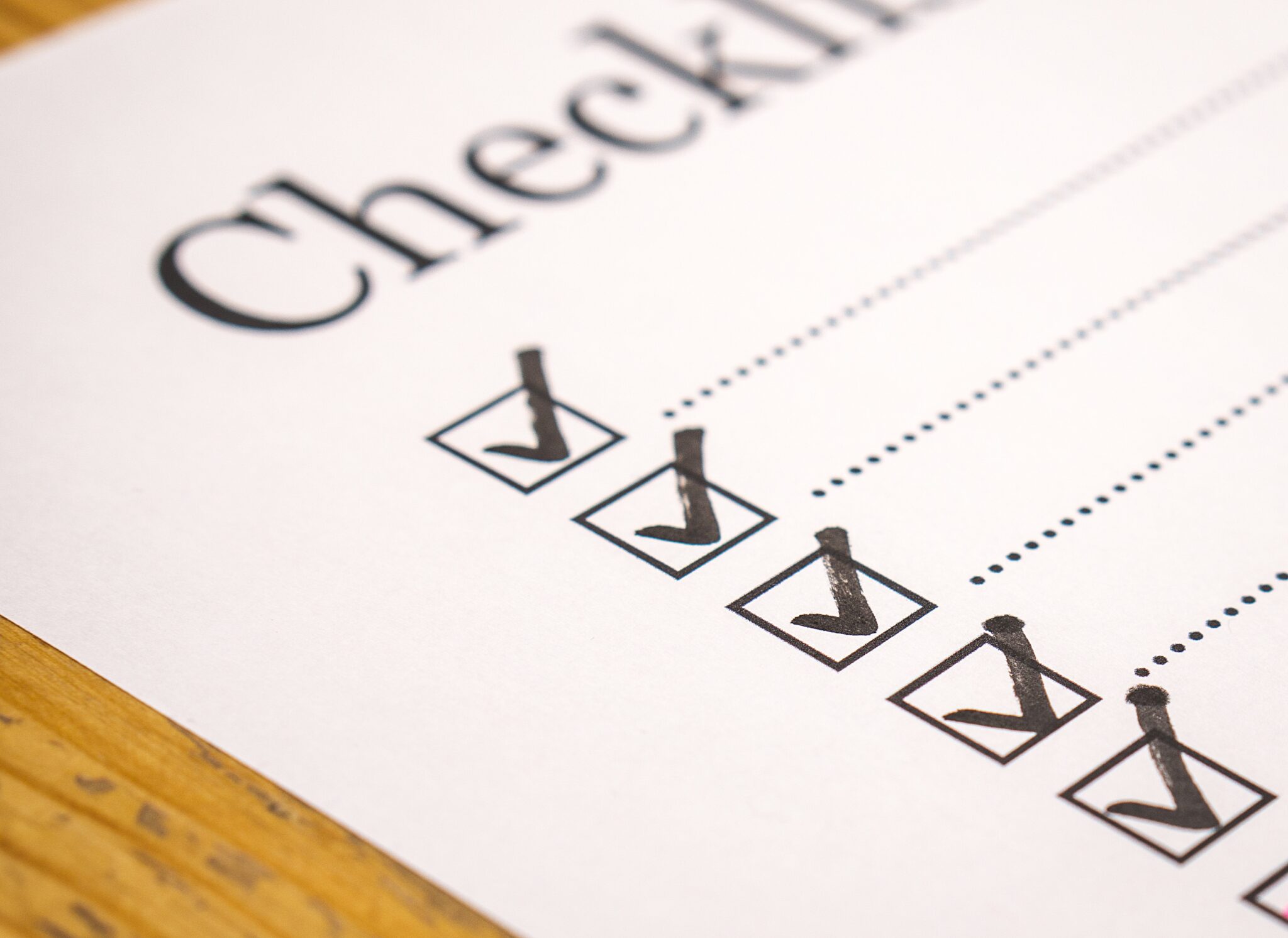 AFR Procedures Checklist