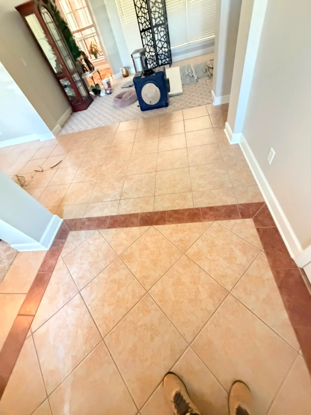Tile floor after removal, Jacksonville, FL 32221